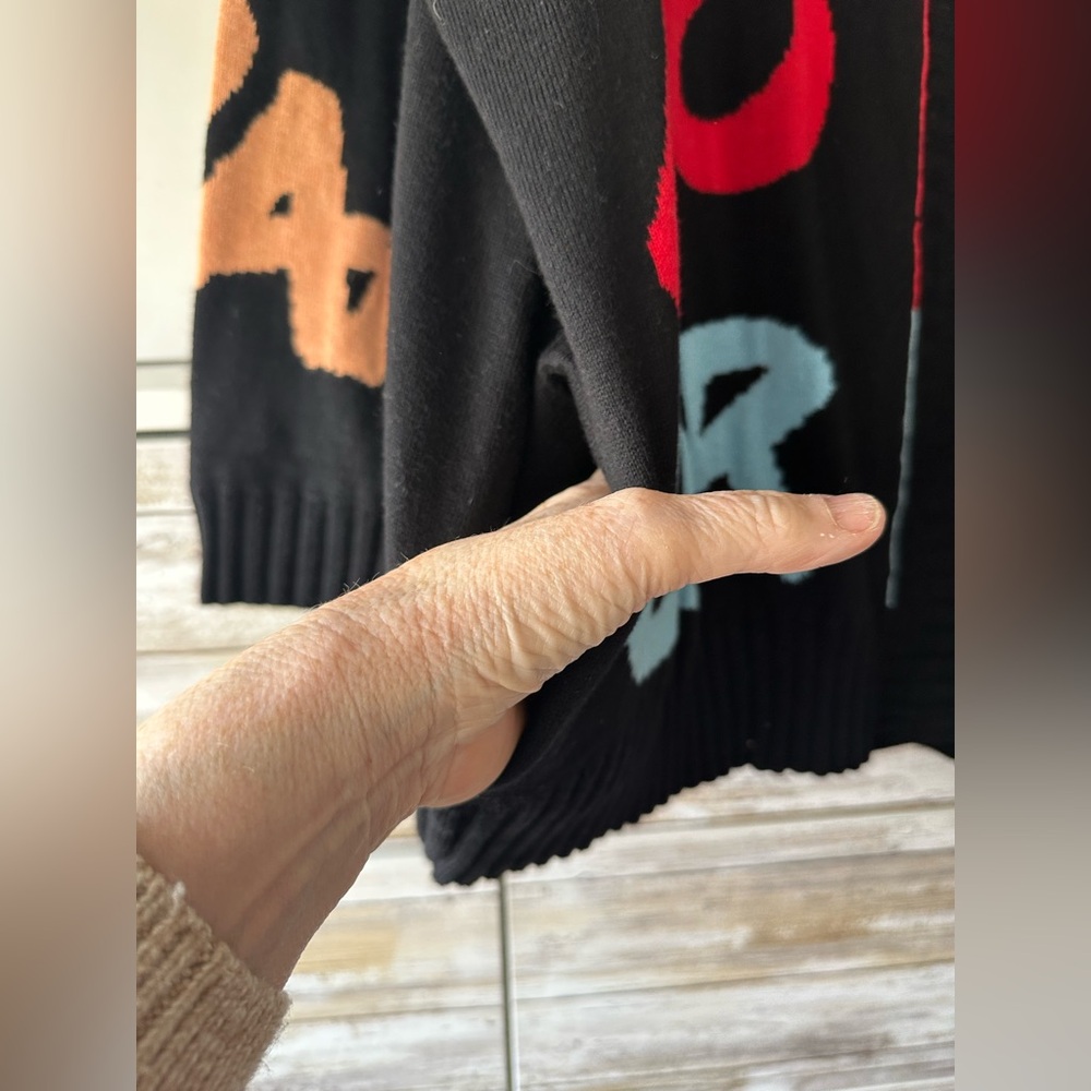 🎨 Peace Love World Cardigan 2X Colorful Graphic Oversized Pockets - Picture 3 of 11